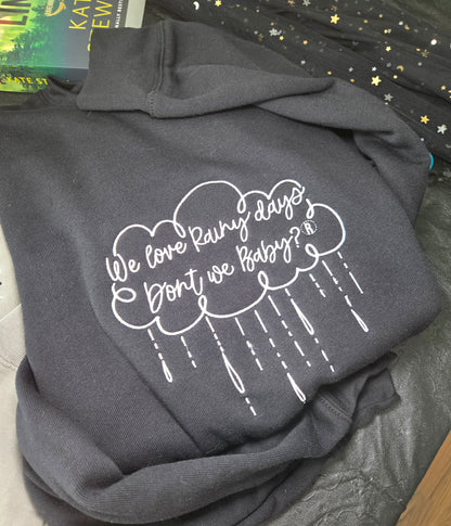 Rainy Days Cloud Embroidered Sweatshirt Fairytaleavenue
