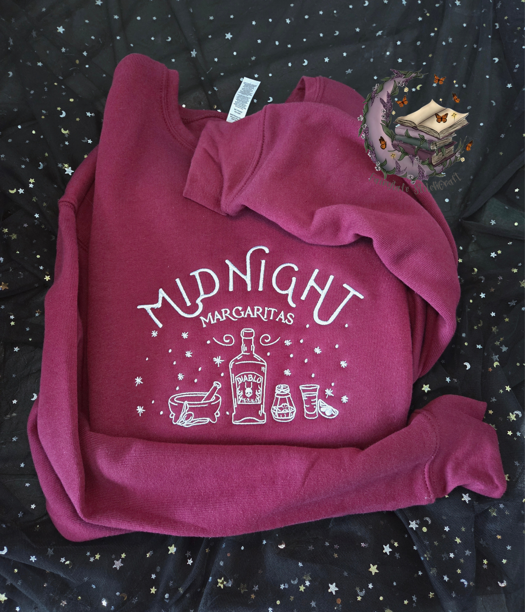 Midnight Margs Embroidered Sweatshirt Fairytaleavenue