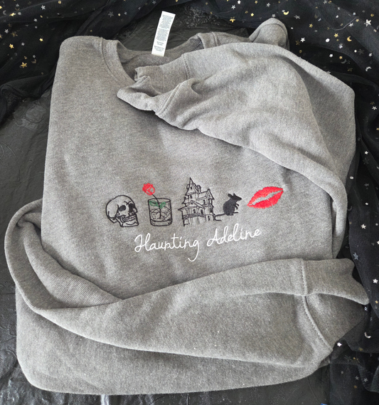 Haunting Adeline Icons Embroidered Sweatshirt Fairytaleavenue