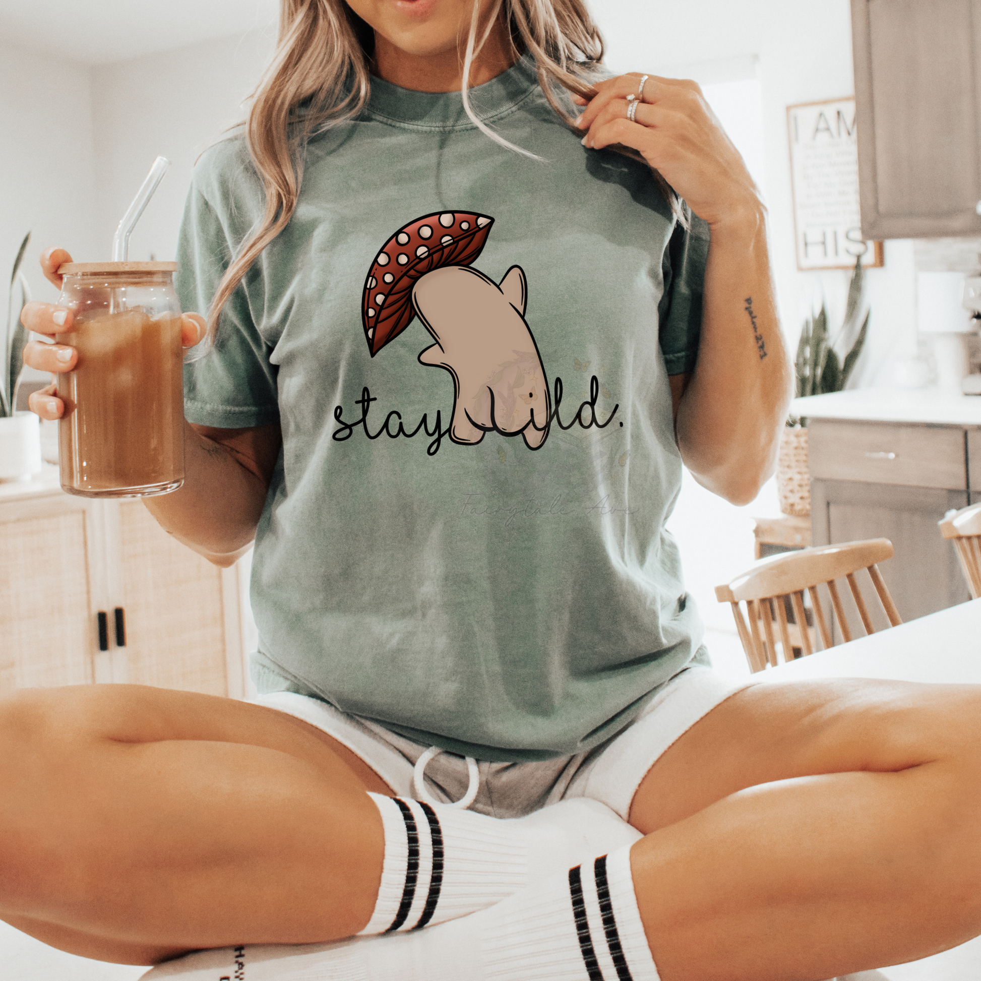 Stay Wild Mushroom Tee or Crop Fairytaleavenue