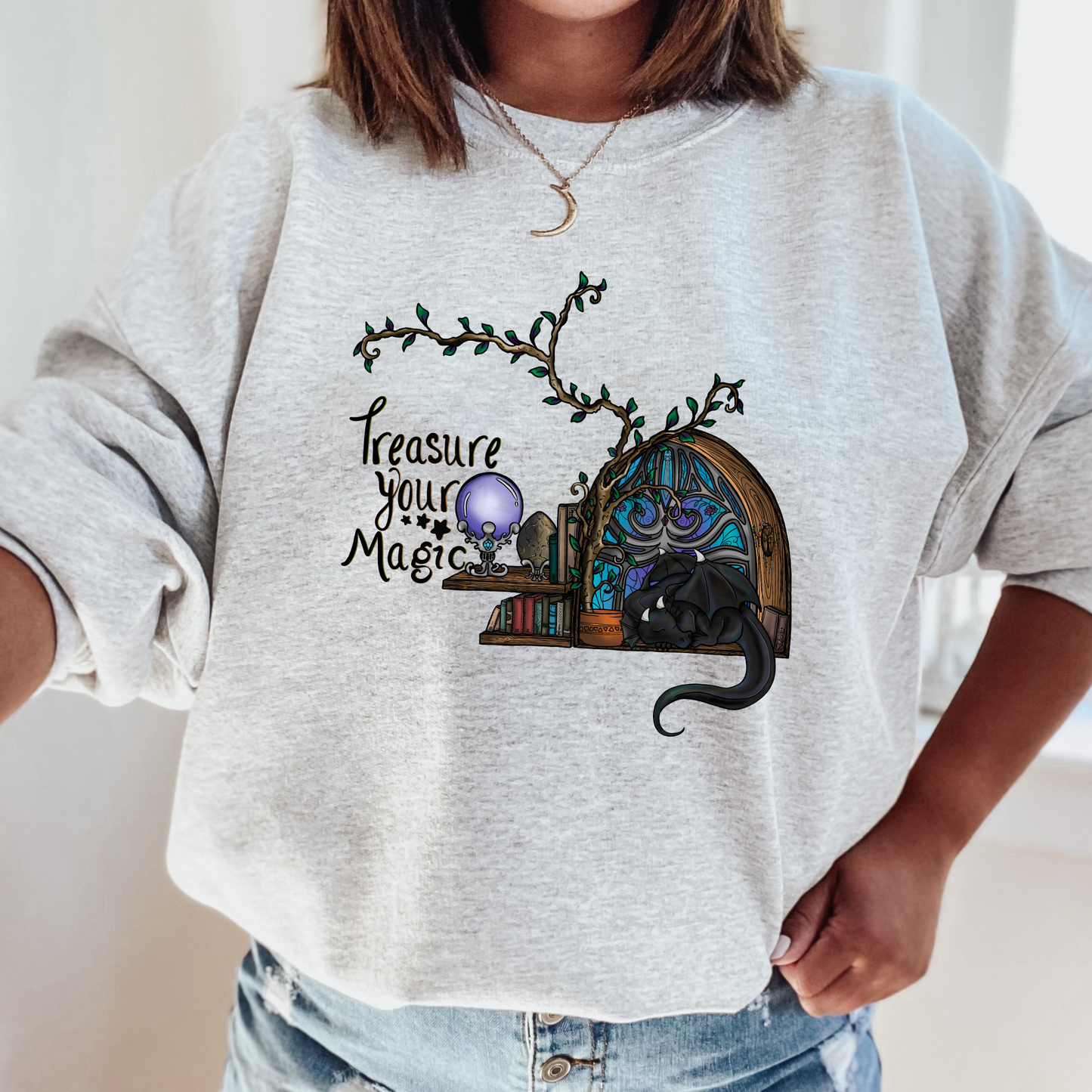 Dragons Nook Graphic Sweatshirt Fairytaleavenue