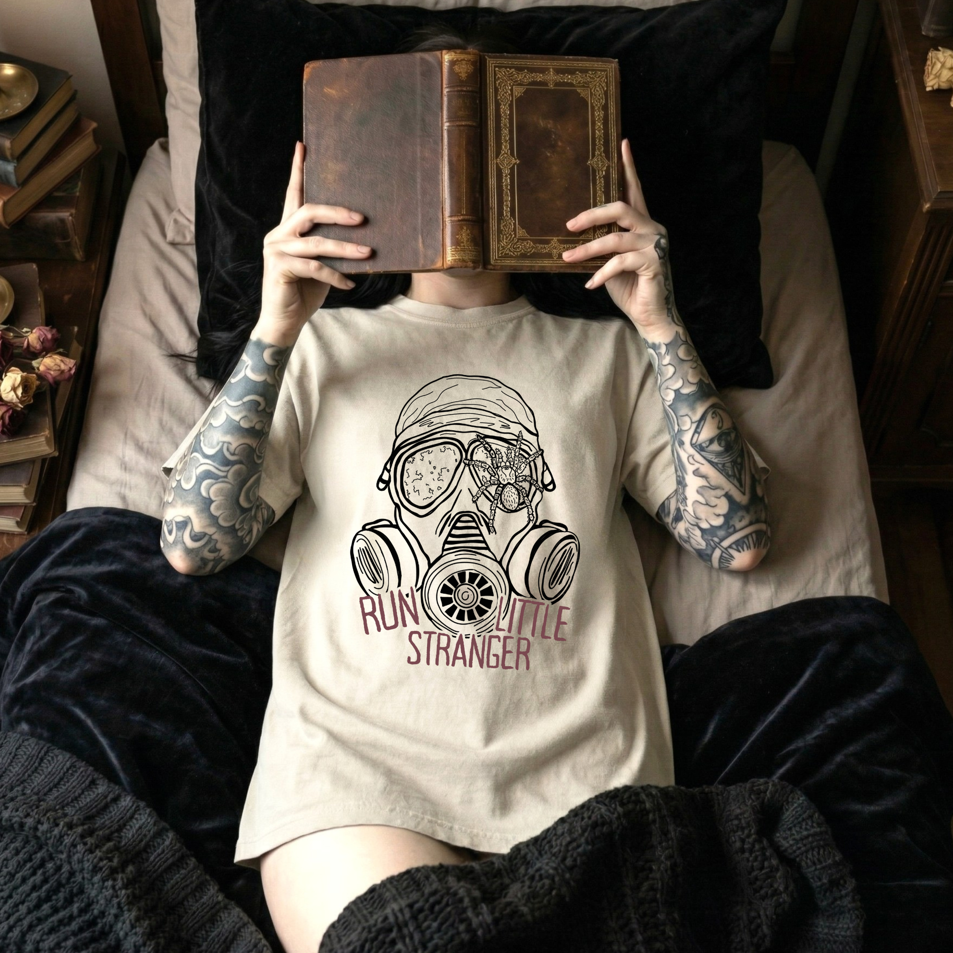 Run Little Stranger Web of Silence Graphic Tshirt Fairytaleavenue