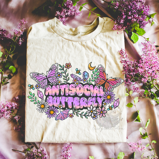 Antisocial Butterfly Tee or Sweatshirt Fairytaleavenue