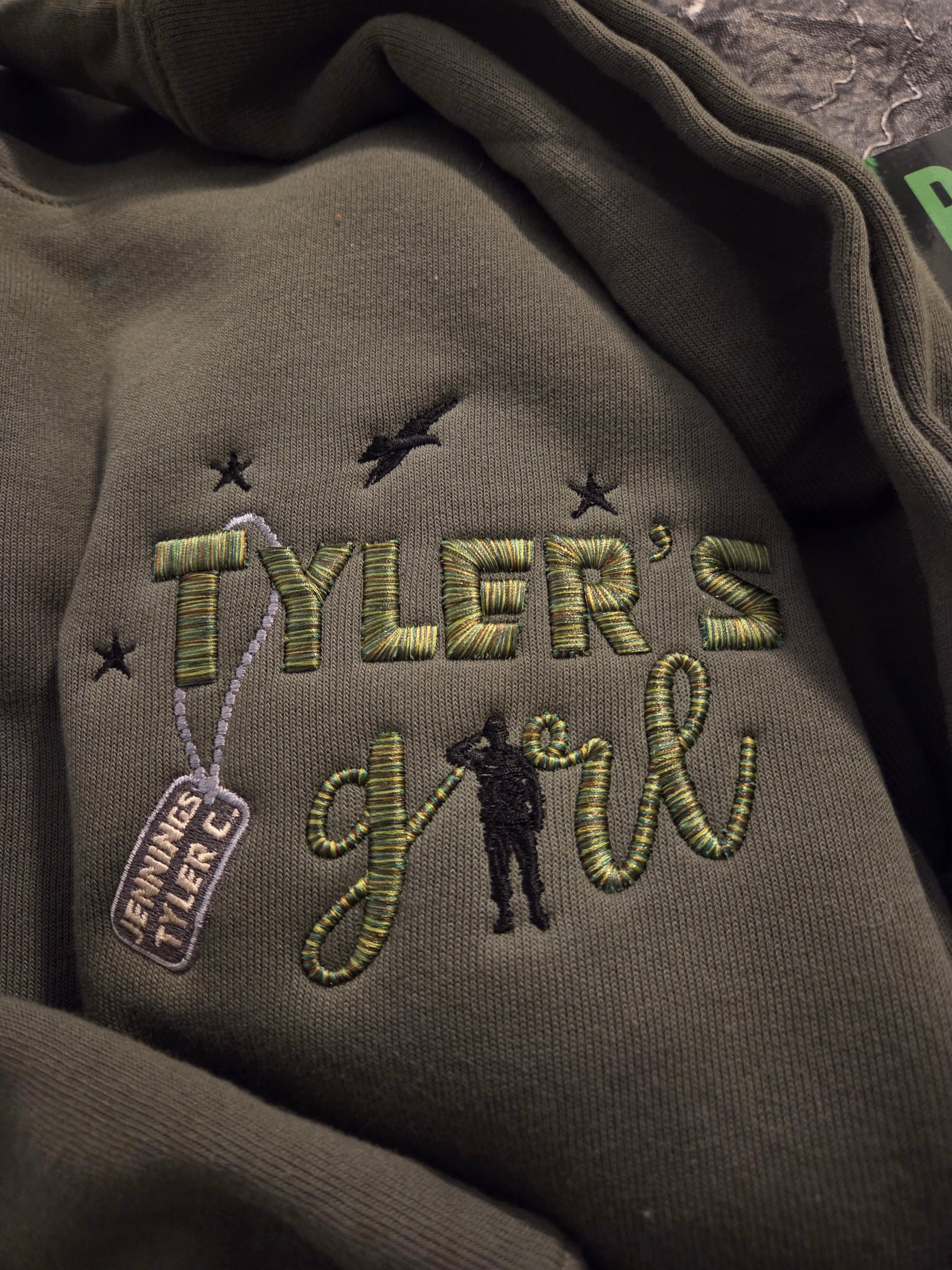Tylers Girl 3D puff Embroidered Sweatshirt Fairytaleavenue