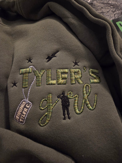Tylers Girl 3D puff Embroidered Sweatshirt Fairytaleavenue