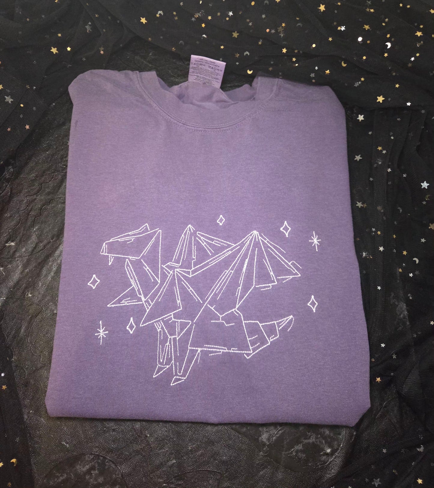 Origami Dragon Embroidered Tshirt Fairytaleavenue