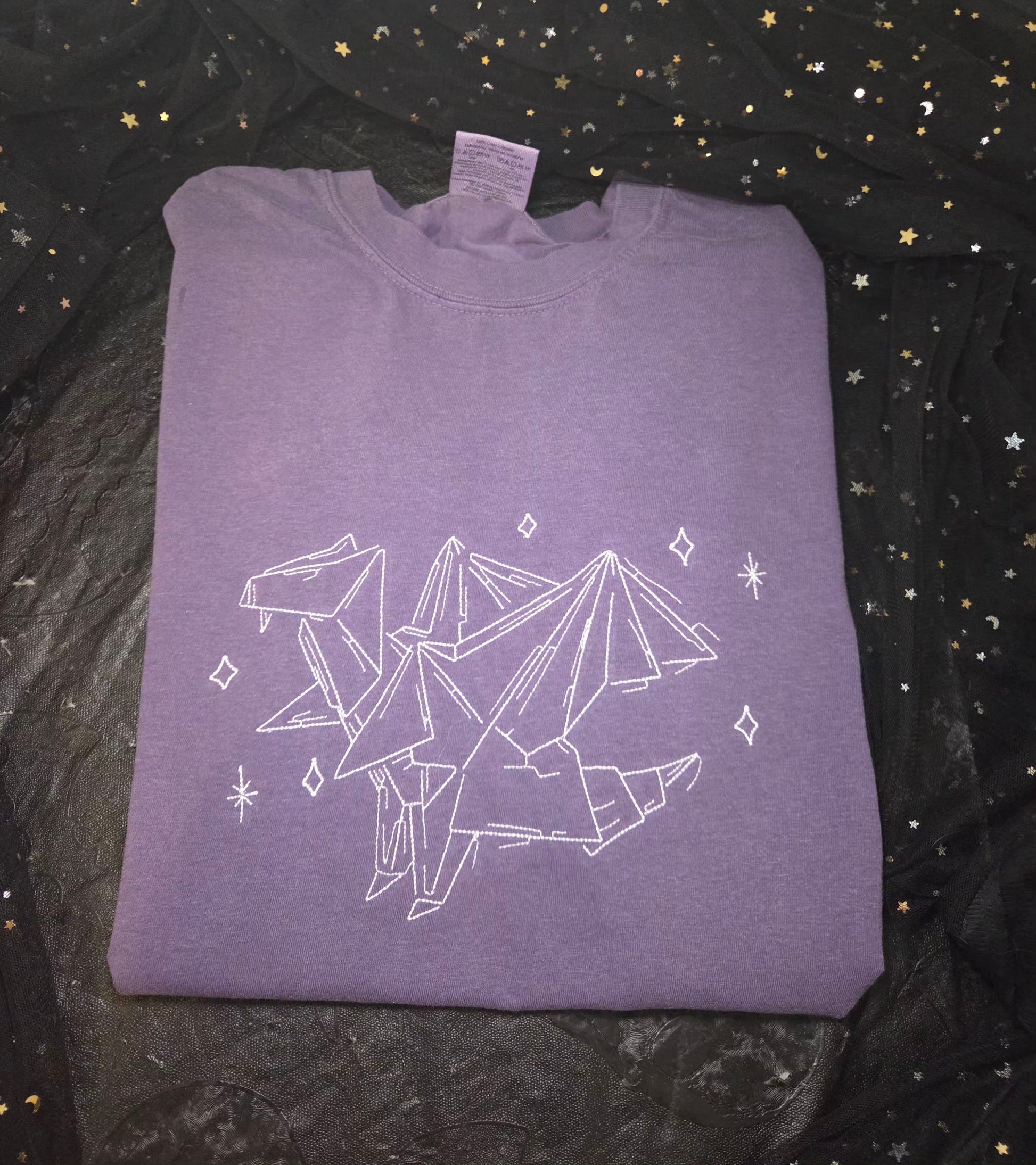 Origami Dragon Embroidered Tshirt Fairytaleavenue