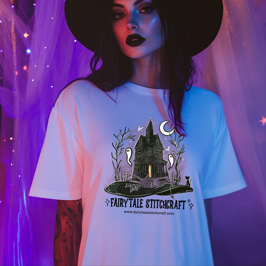 Fairytale Stitchcraft Witch House Shirt- Halloween Fairytaleavenue