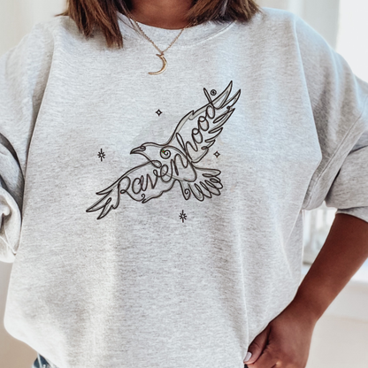 Ravenhood Bird Embroidered Sweatshirt or Hoodie RAVENHOOD Fairytaleavenue