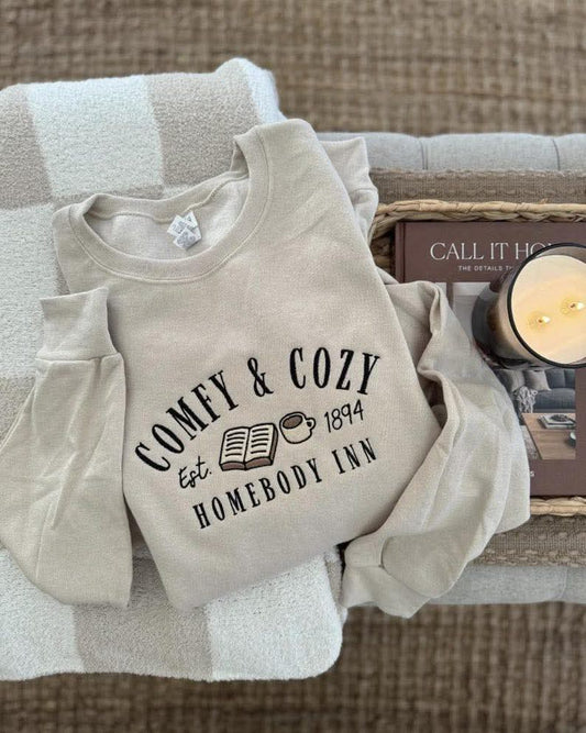 Comfy & Cozy Embroidered Sweatshirt Fairytaleavenue