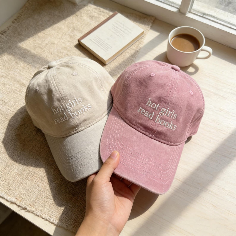 Hot Girls Read Books Vintage Dad Hat Fairytaleavenue