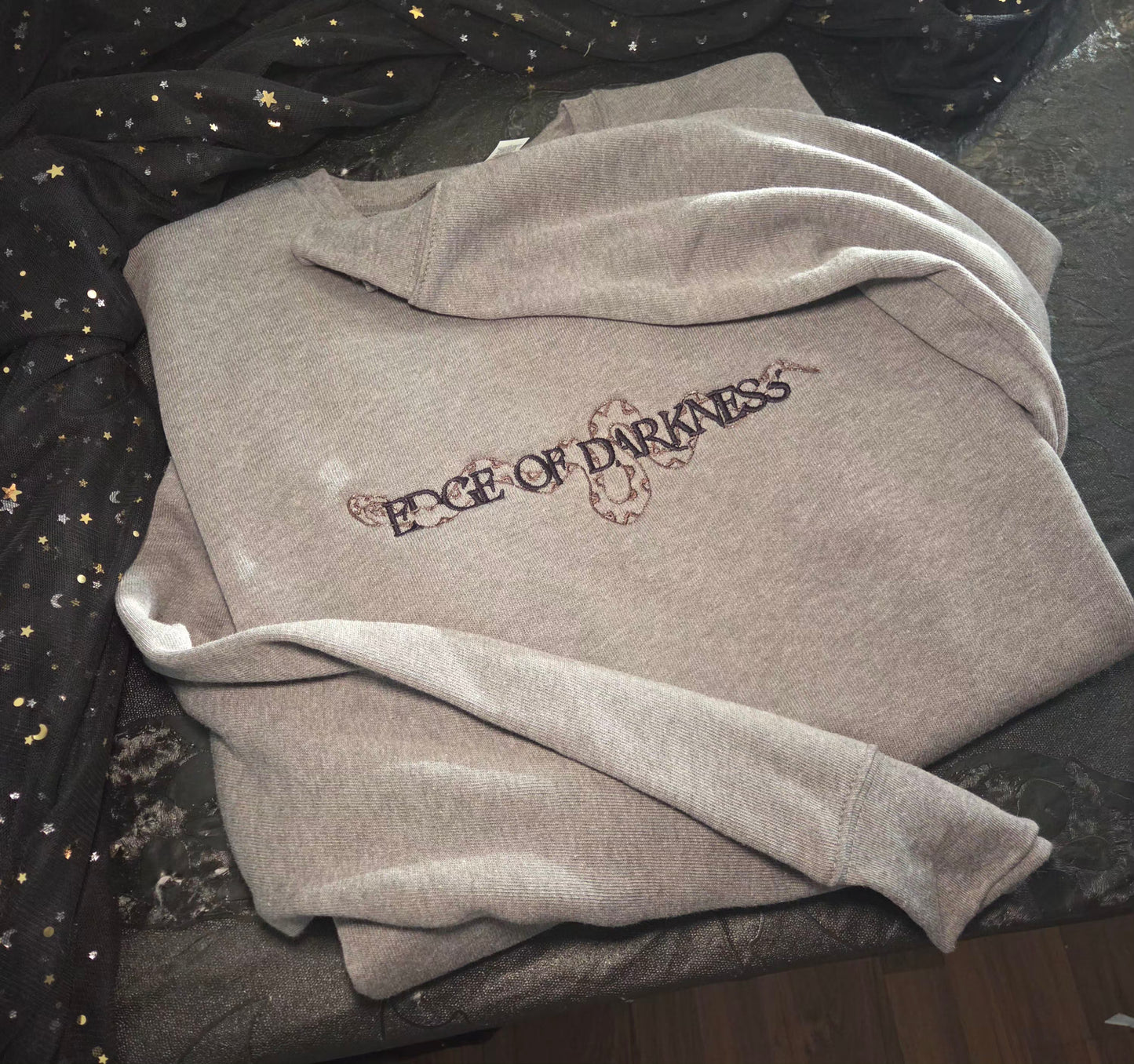 Edge Of Darkness Embroidered Sweatshirt