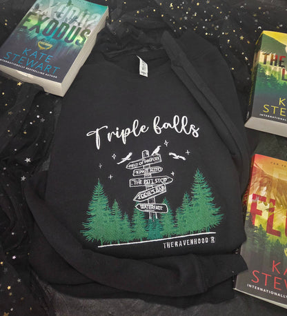 Triple Falls Embroidered Sweatshirt RAVENHOOD