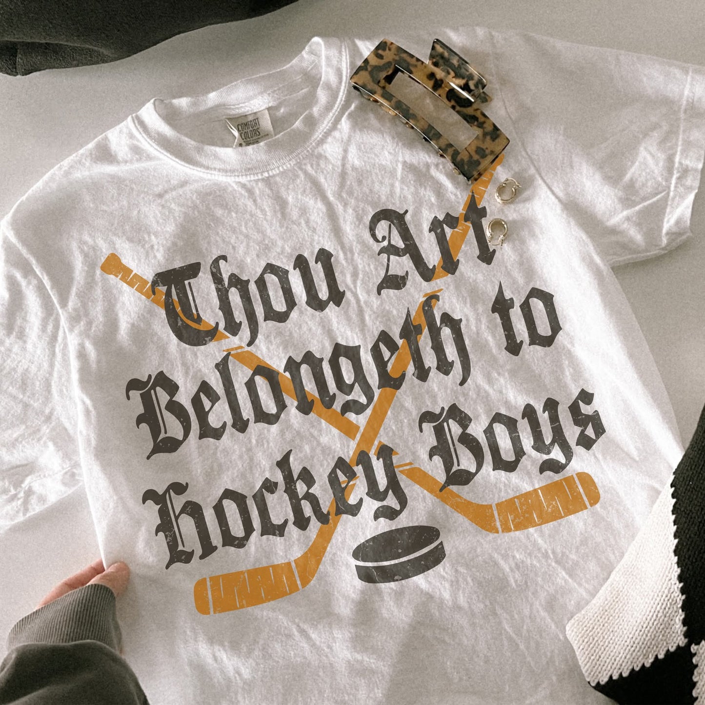 Belongeth to Hockey Boys Graphic Tee Fairytaleavenue
