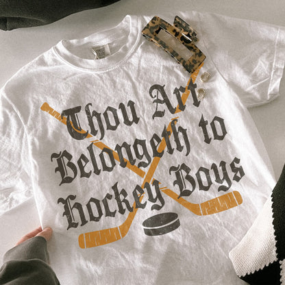 Belongeth to Hockey Boys Graphic Tee Fairytaleavenue