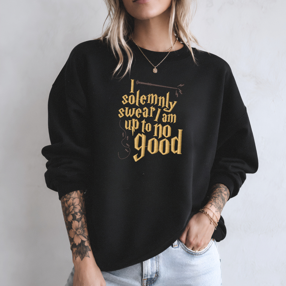 Wizard Embroidered Sweatshirt Fairytaleavenue