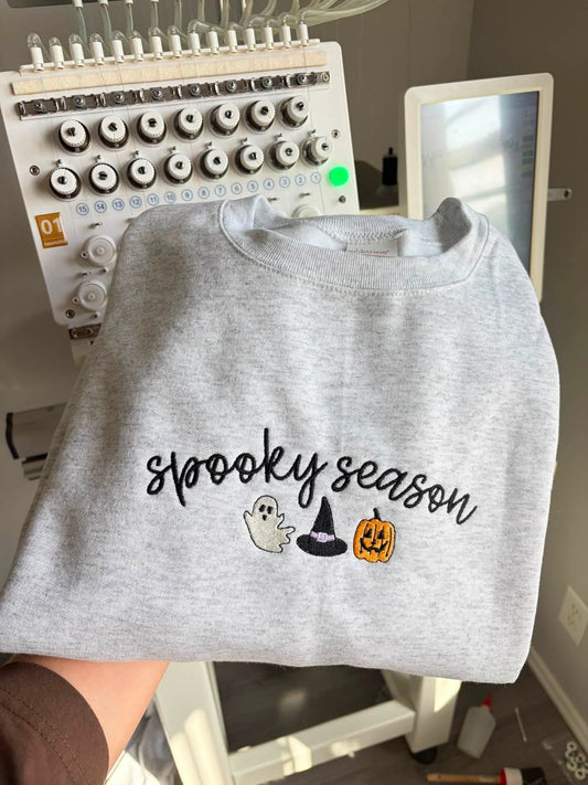 Spooky Season Embroidered Sweatshirt Fairytaleavenue