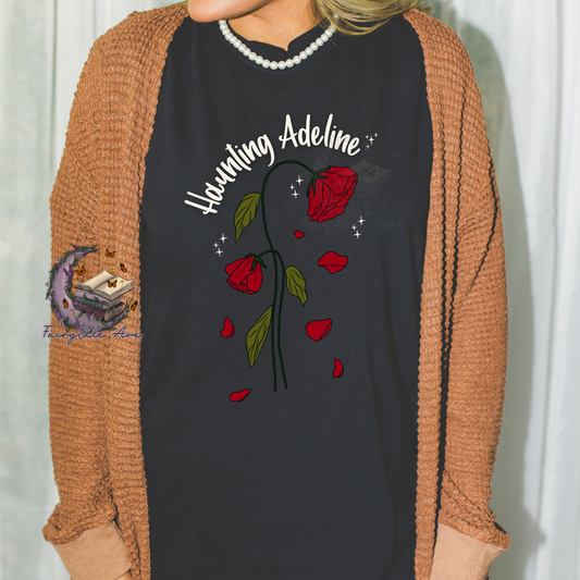 OFFICIALLY LICENSED BY HD CARLTON Haunting Adeline Hanging Flower Tee Fairytaleavenue