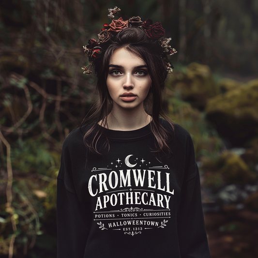 Cromwell Apothecary Tee or Sweatshirt, Halloween Fairytaleavenue