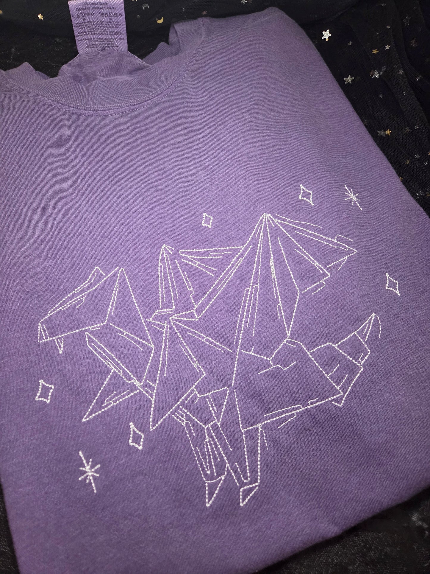 Origami Dragon Embroidered Tshirt Fairytaleavenue