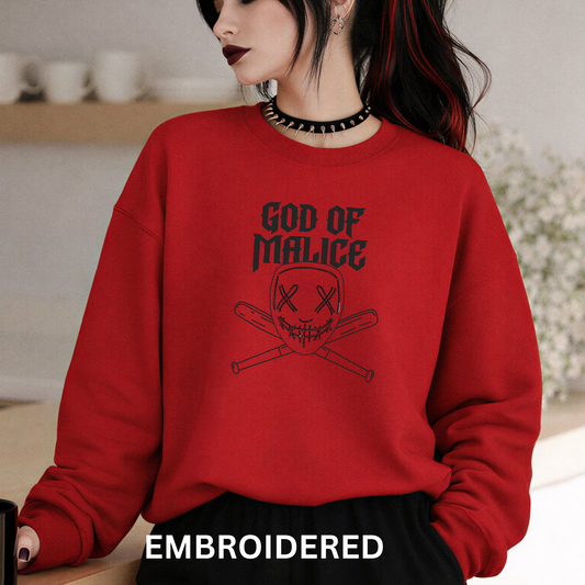 Licensed God Of Malice Embroidered Sweatshirt Fairytaleavenue