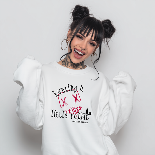 Hunting A Little Rabbit Licensed Embroidered Sweatshirt Fairytaleavenue