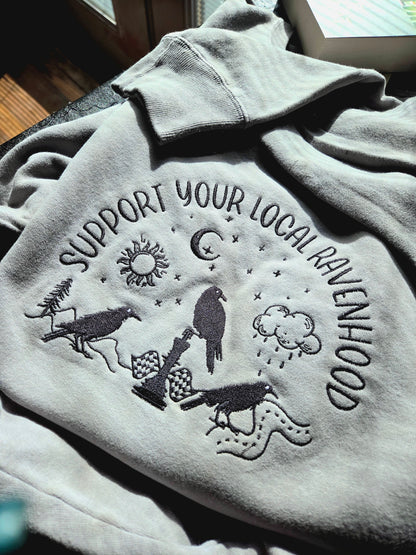Local Ravenhood Embroidered Sweatshirt Fairytaleavenue