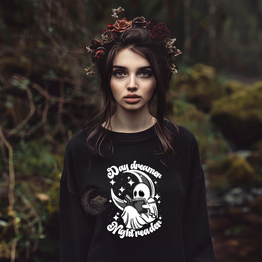 Night Reader Ghost Words Tee Fairytaleavenue