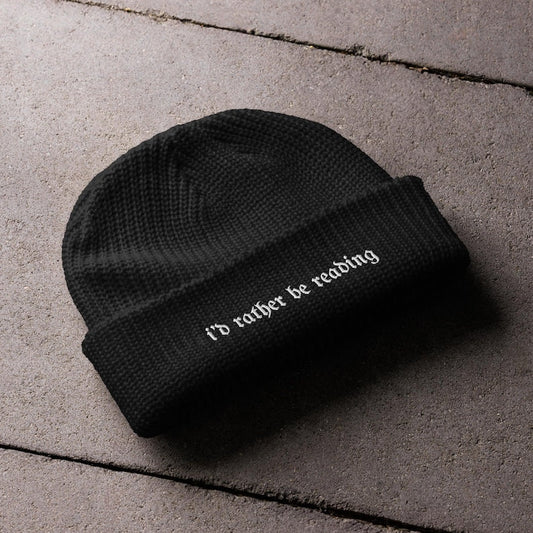 Rather Be Reading Waffle Beanie Fairytaleavenue