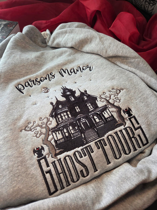 OFFICIALLY LICENSED HD CARLTON Spooky Parsons Ghost Tours Embroidered Sweatshirt Fairytaleavenue