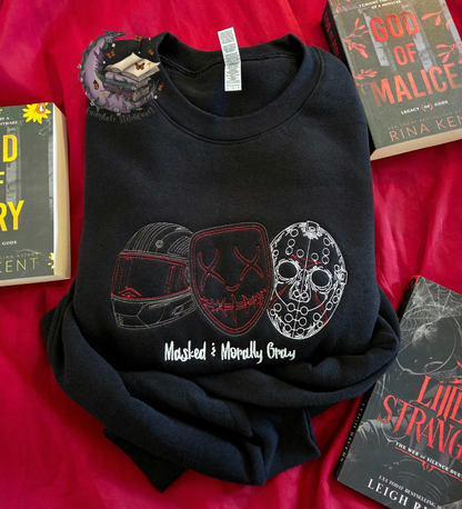 Masked & Morally Gray Embroidered Sweatshirt or Hoodie Fairytaleavenue