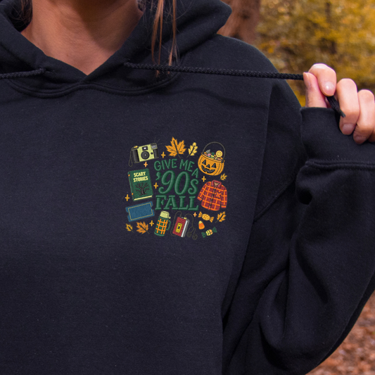 90s Fall Embroidered Sweatshirt or Hoodie Fairytaleavenue