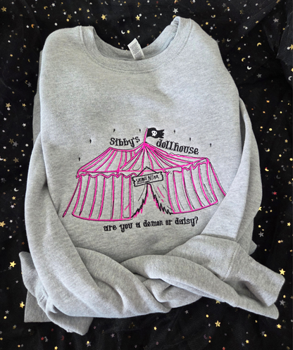 Sibbys Dollhouse Demon Daisy Embroidered Sweatshirt Fairytaleavenue