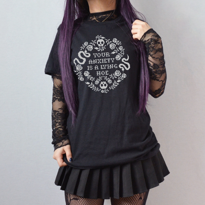 Anxiety Lying Hoe Graphic Tee Halloween Fairytaleavenue