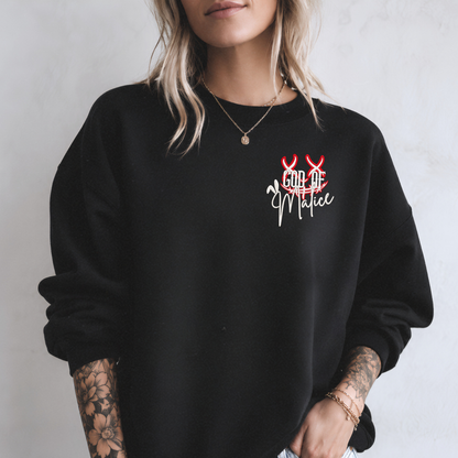 God Of Malice Licensed Embroidered Sweatshirt Fairytaleavenue