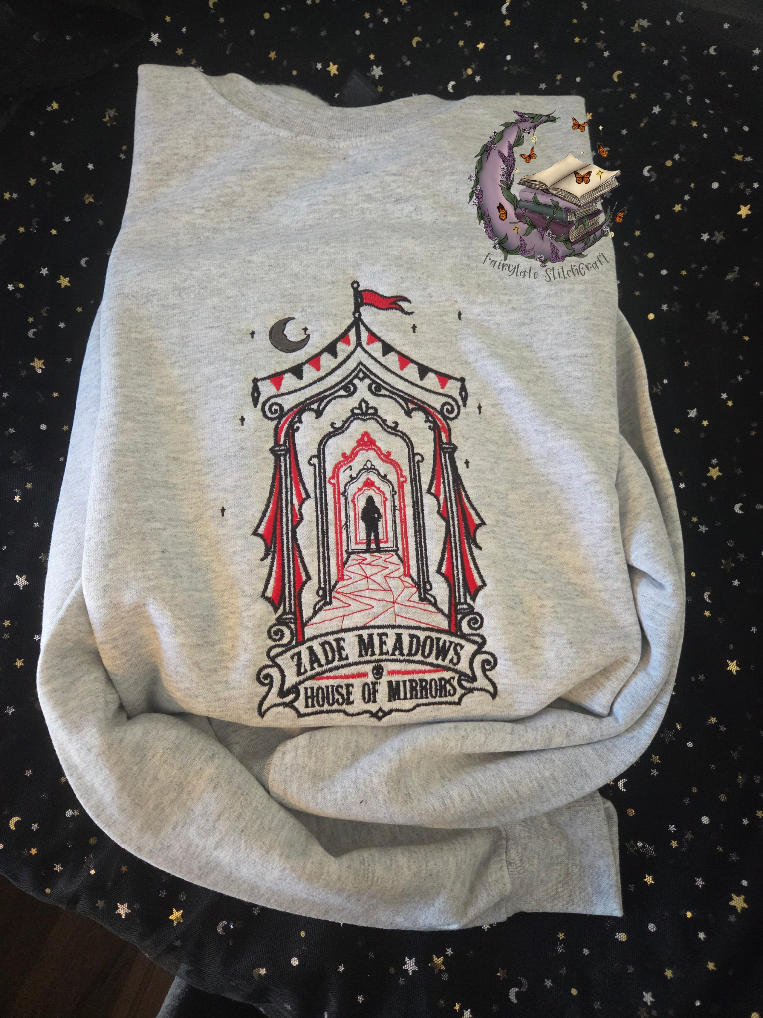 House Of Mirrors Embroidered Sweatshirt Fairytaleavenue