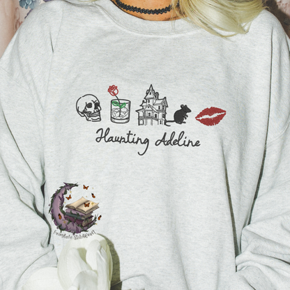 Haunting Adeline Icons Embroidered Sweatshirt Fairytaleavenue