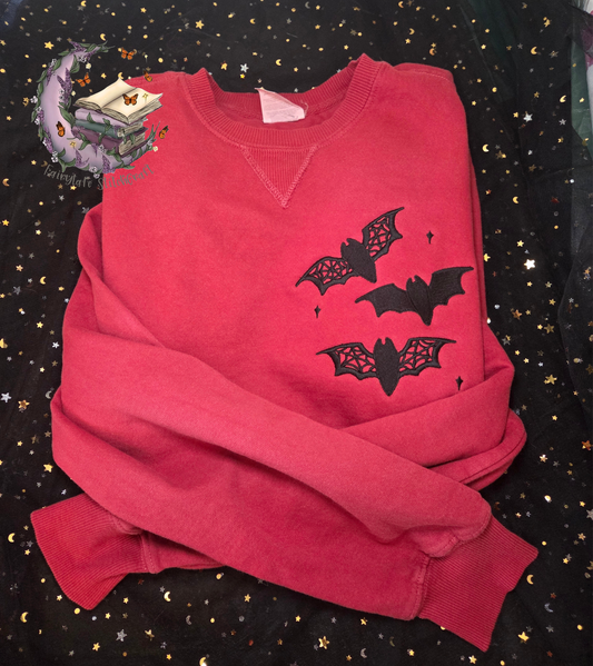 Batty Embroidered Sweatshirt Fairytaleavenue
