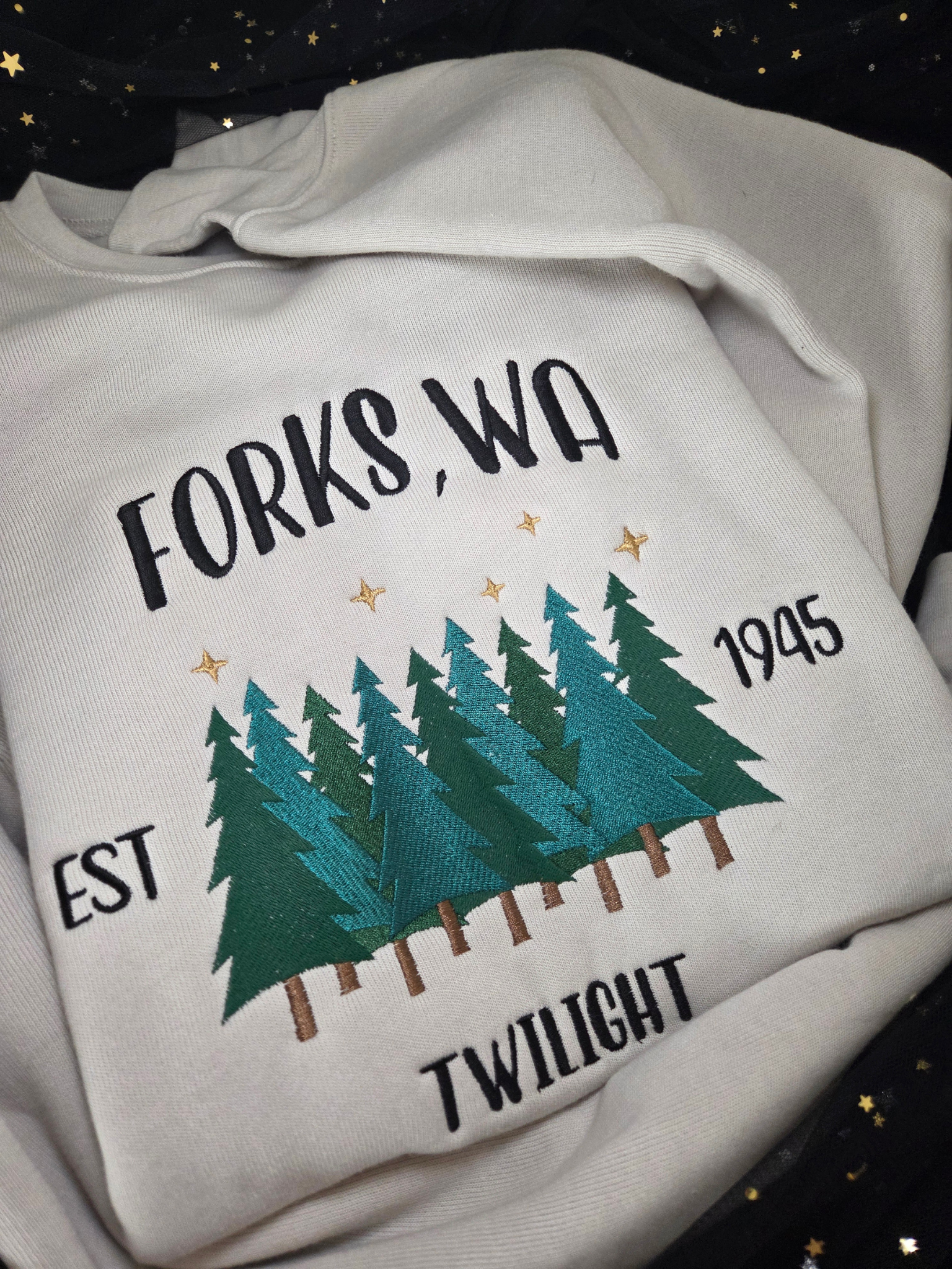 Forks WA TWL Embroidered Sweatshirt Fairytaleavenue