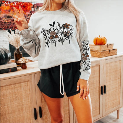 Floral bat Fall Halloween Tee or Sweatshirt Fairytaleavenue
