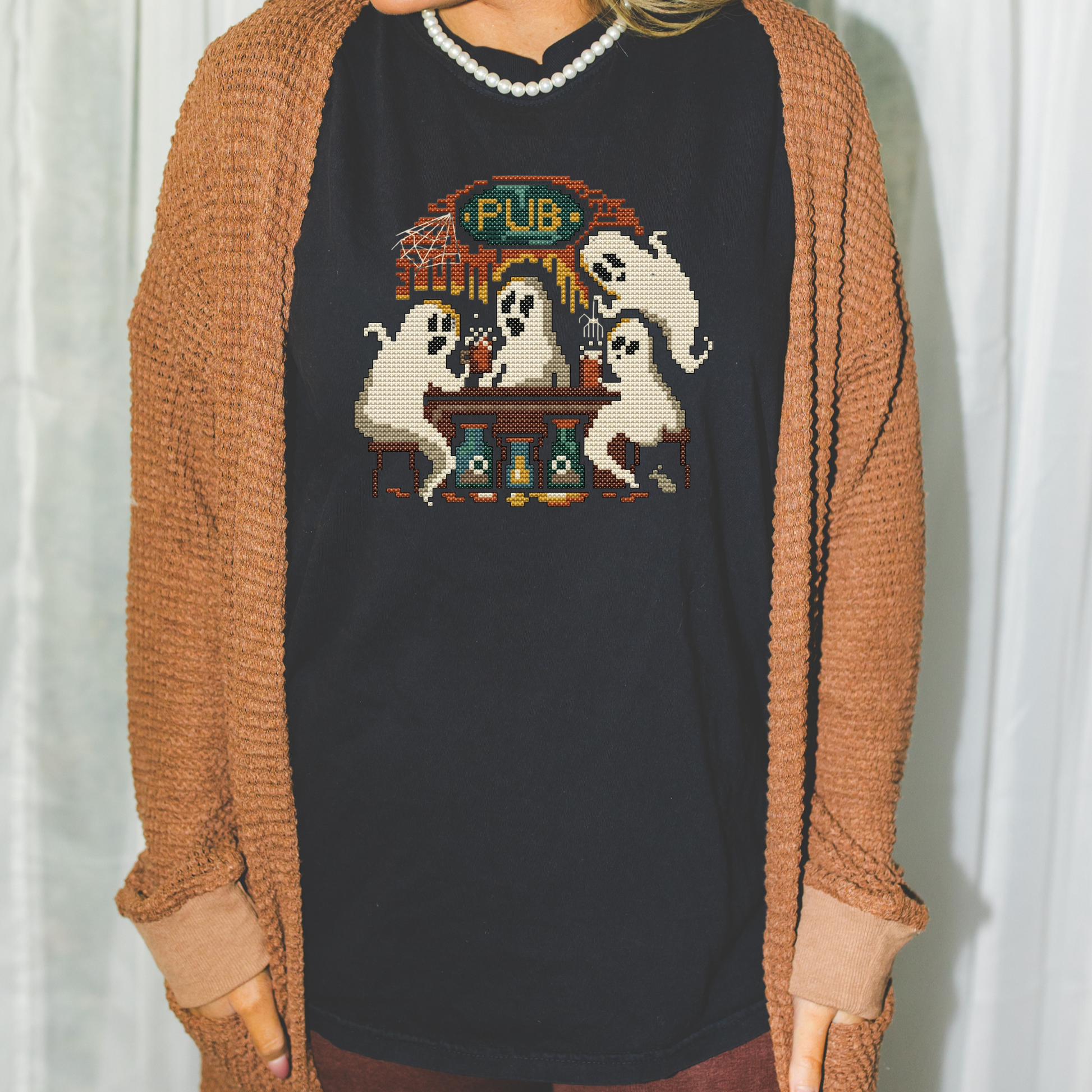 Ghost Pub Graphic Tee Halloween Fairytaleavenue