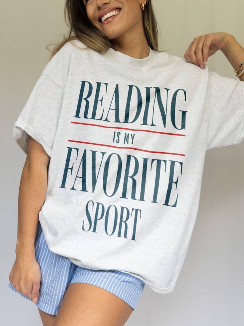 Reading Is My Favorite Sport Graphic Tee or Sweatshirt Fairytaleavenue