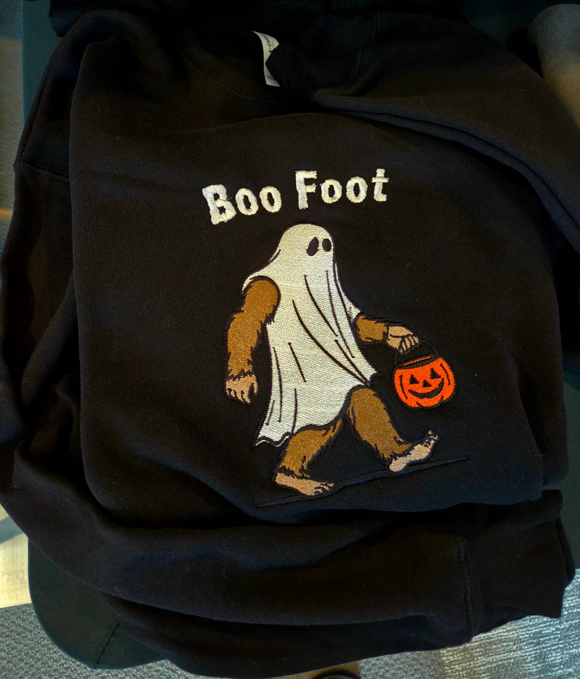 Boo Foot Embroidered Sweatshirt or Hoodie Fairytaleavenue
