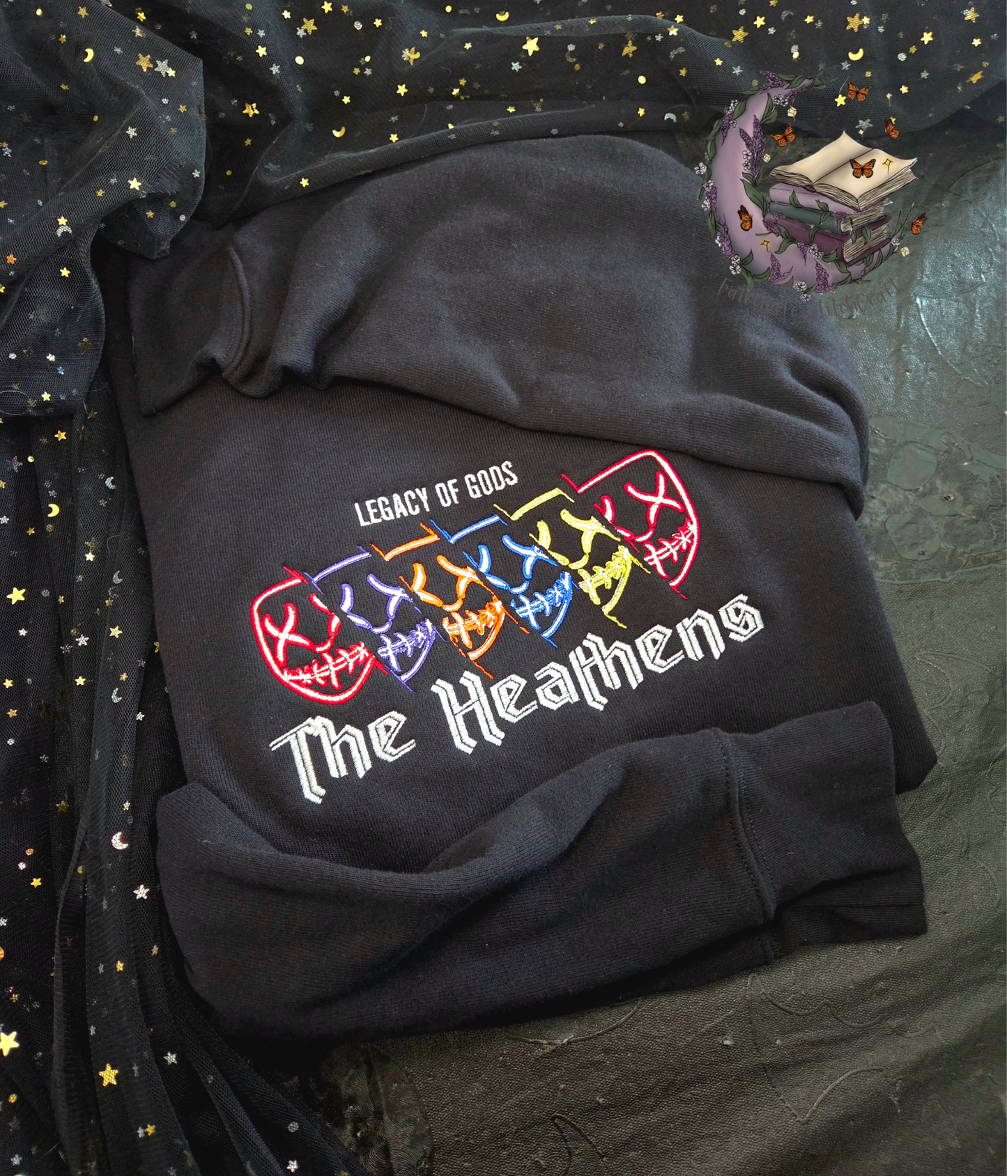 Heathens Legacy Of Gods Embroidered Sweatshirt Fairytaleavenue