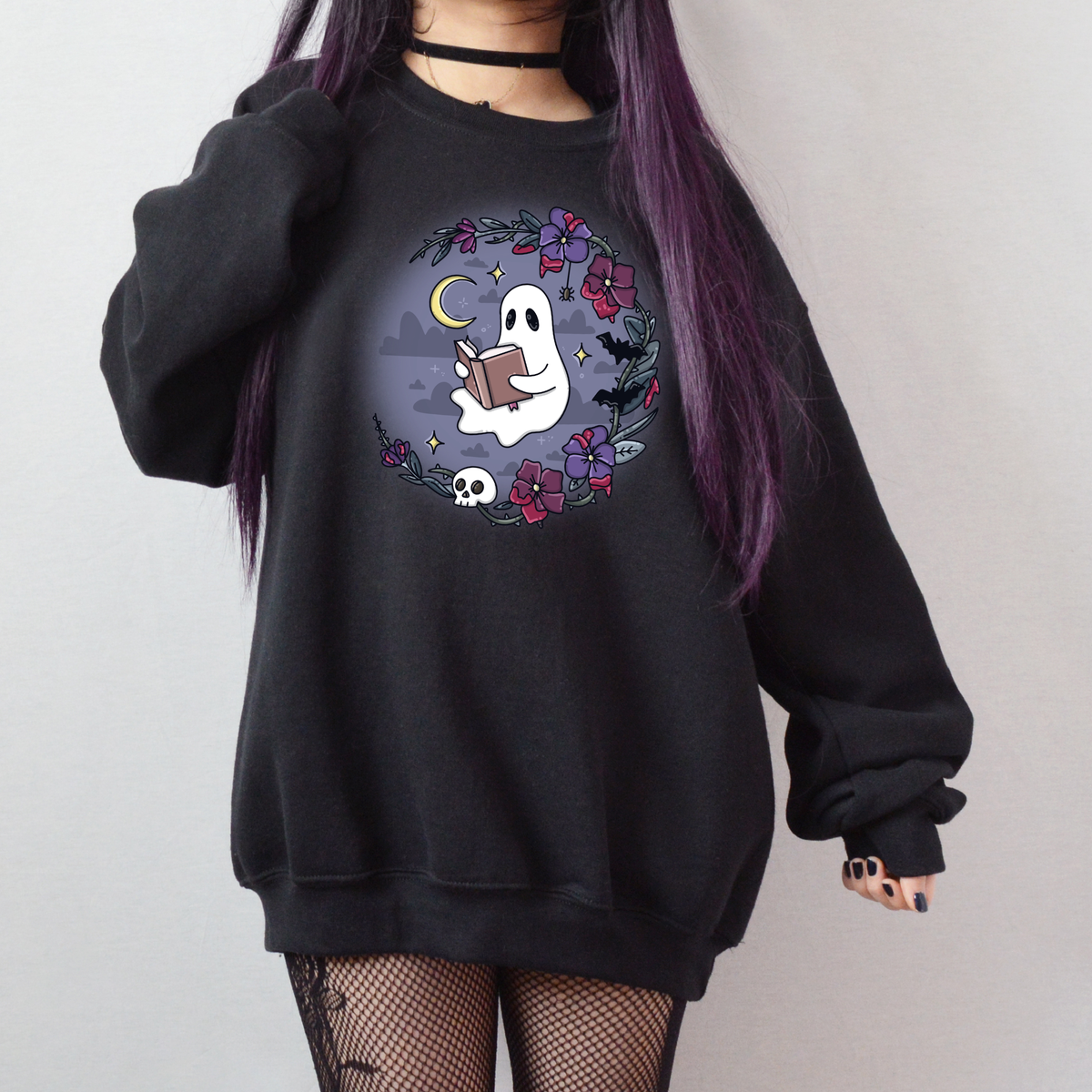 Midnight Reading Ghost Tee or Sweatshirt Fairytaleavenue
