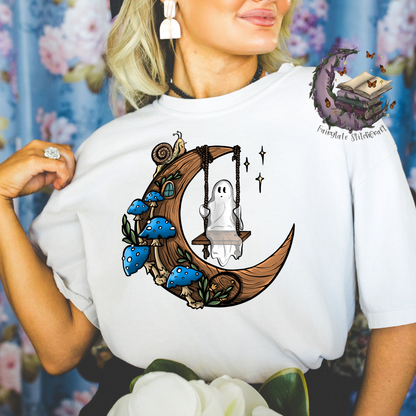 Moonlit Ghost Tee or Sweatshirt Halloween Fairytaleavenue