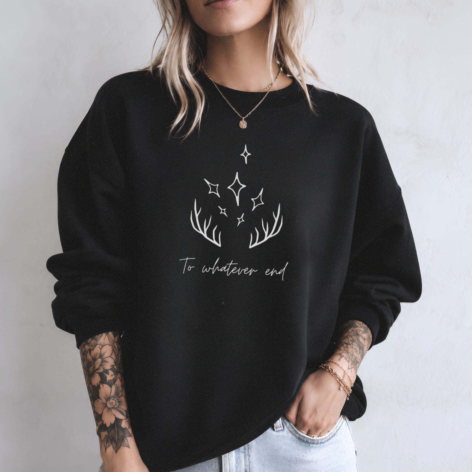 Whatever End Embroidered Sweatshirt Fairytaleavenue