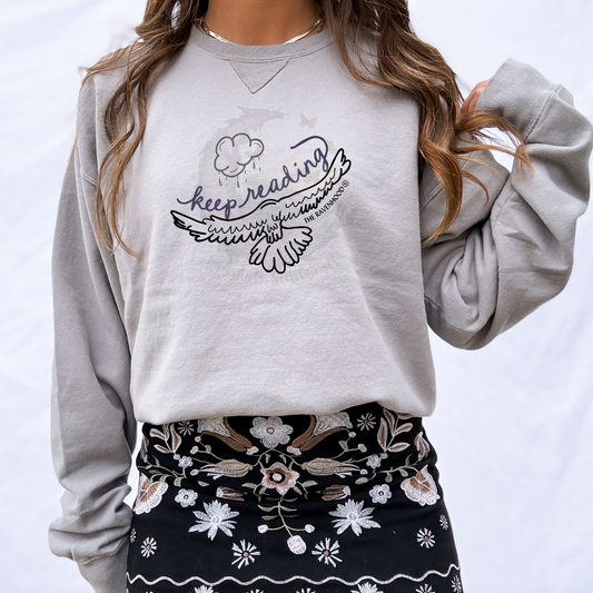 Keep Reading Ravenhood Embroidered Sweatshirt or Hoodie RAVENHOOD Fairytaleavenue
