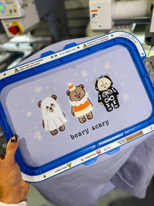 Beary Scary Embroidered Sweatshirt or Hoodie Fairytaleavenue