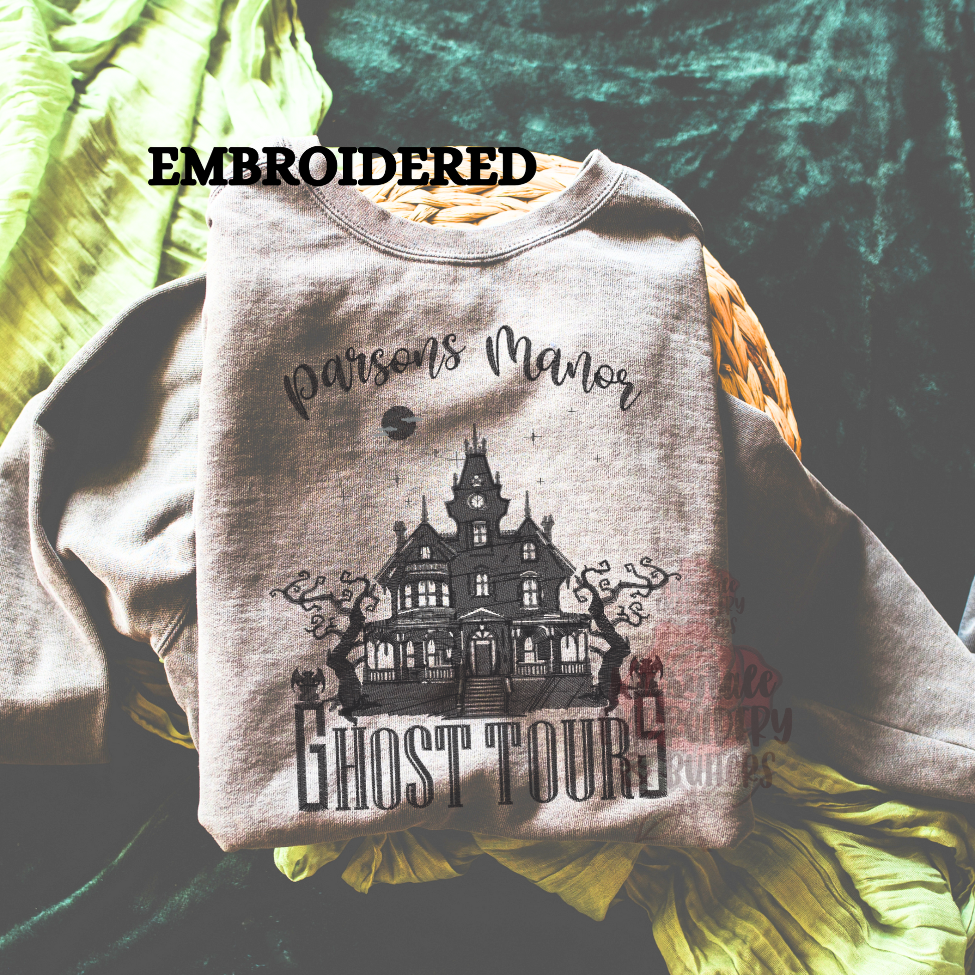 OFFICIALLY LICENSED HD CARLTON Spooky Parsons Ghost Tours Embroidered Sweatshirt Fairytaleavenue